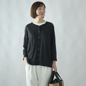 DAYS/リネンジャージー　8分袖カーディガン